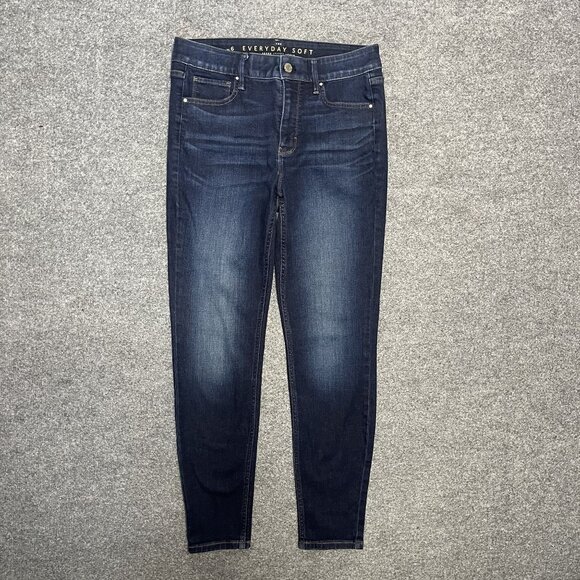 Everyday Soft Denim - White House Black Market The Everyday Soft Super Skinny Ankle Jeans 6 Dark Wash